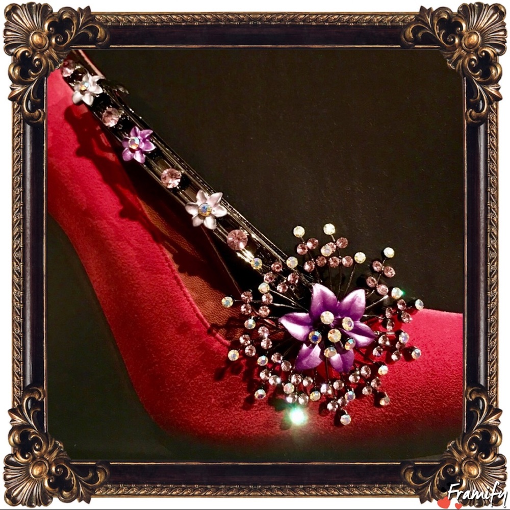 Fashion Purple Rhinestone Hair Clip